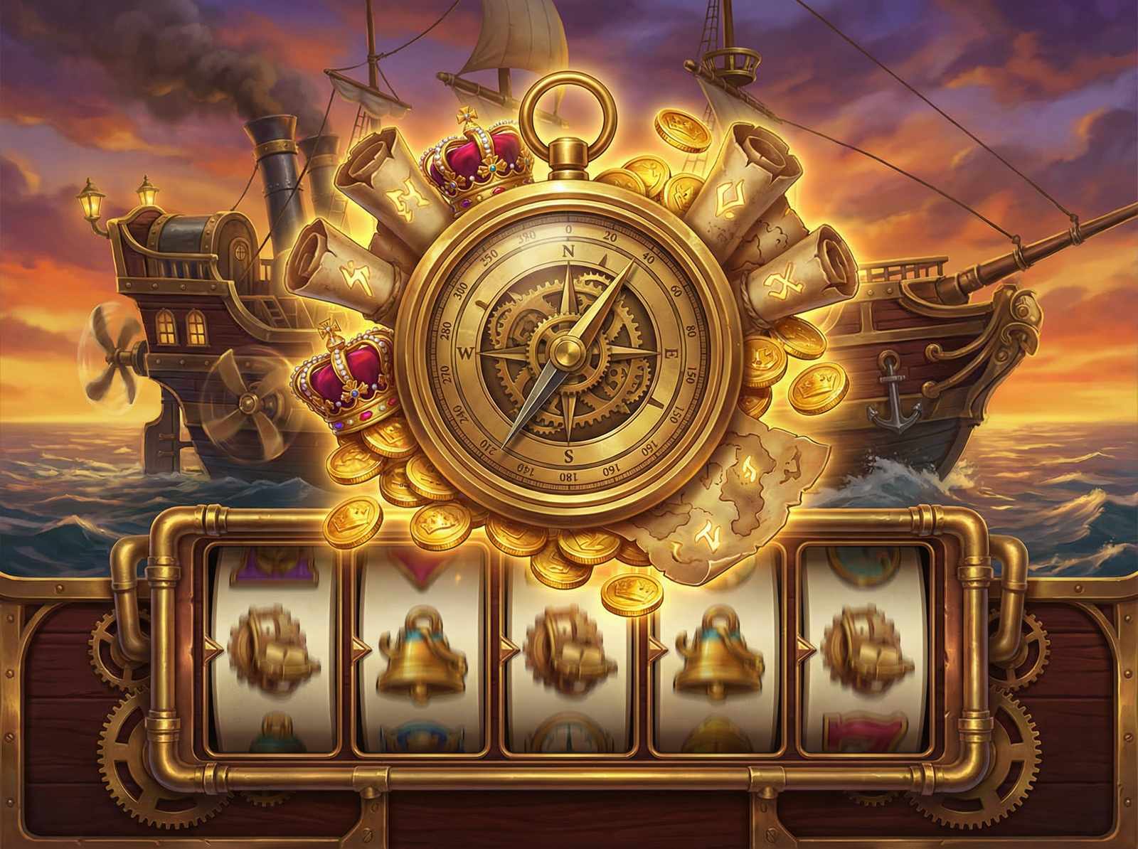 赏金女王 - 海盗的黄金罗盘老虎机游戏