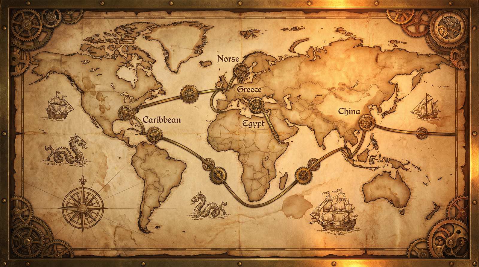 赏金女王 - 全球探险地图